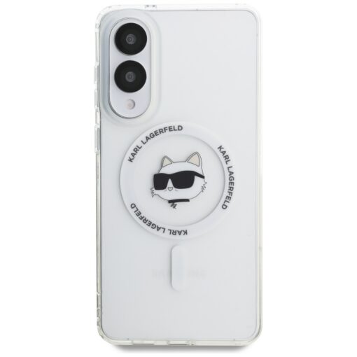 Karl Lagerfeld case for Samsung Galaxy S25 Edge HC MAGSAFE IML METAL CHOUPETTE HEAD white - Image 3