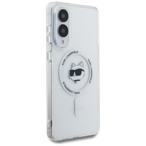 Karl Lagerfeld case for Samsung Galaxy S25 Edge HC MAGSAFE IML METAL CHOUPETTE HEAD white - Image 4