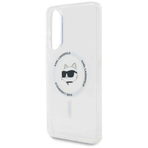 Karl Lagerfeld case for Samsung Galaxy S25 Edge HC MAGSAFE IML METAL CHOUPETTE HEAD white - Image 6