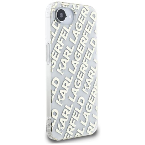 Karl Lagerfeld IML Repeat Logo case for iPhone 16e gold - Image 4