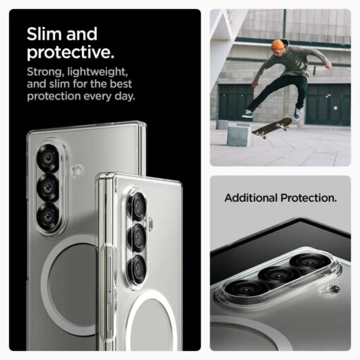 Spigen AirSkin MagSafe Galaxy Z Fold 7 crystal clear white - Image 4