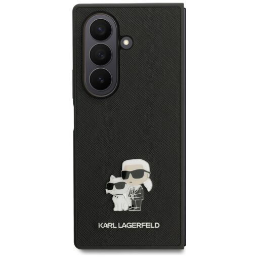 Karl Lagerfeld Saffiano Karl&Choupette Pin case for Samsung Galaxy Z Fold7 black - Image 2