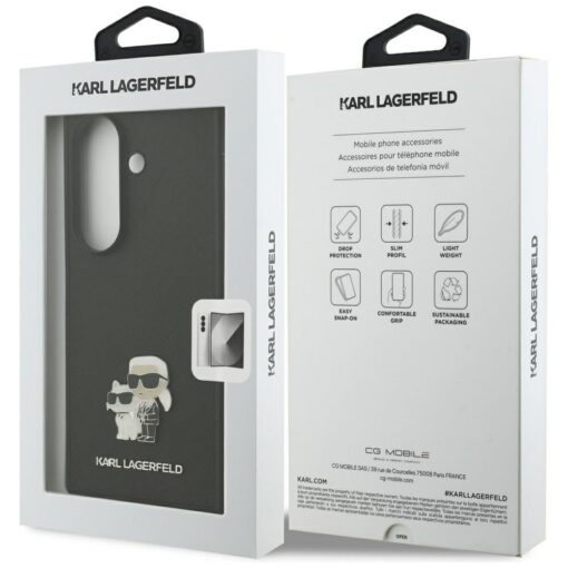 Karl Lagerfeld Saffiano Karl&Choupette Pin case for Samsung Galaxy Z Fold7 black - Image 8
