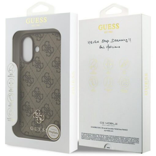 Guess 4G Small Classic Logo MagSafe case for iPhone 17 brown - Image 8
