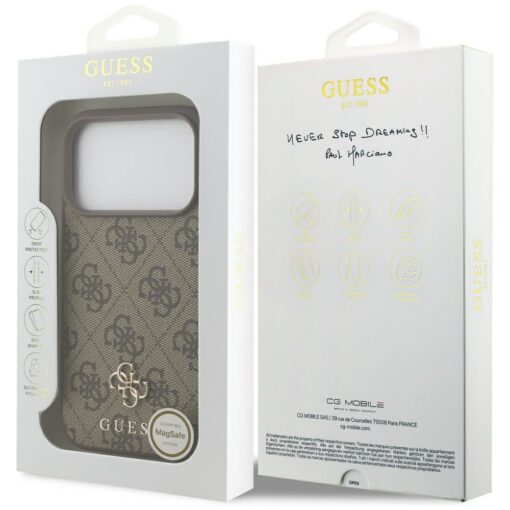 Guess 4G Small Classic Logo MagSafe case for iPhone 17 Pro brown - Image 8