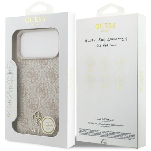 Guess 4G Small 4G and Classic MagSafe case for iPhone 17 Pro Max pink - Image 8