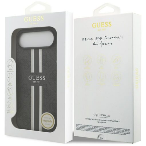 Guess 4G Printed Stripes MagSafe case for iPhone 17 Air black - Image 8