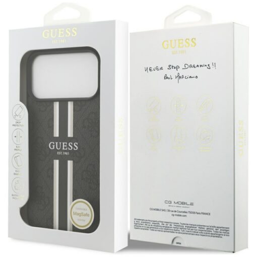 Guess 4G Printed Stripes MagSafe case for iPhone 17 Pro Max black - Image 8