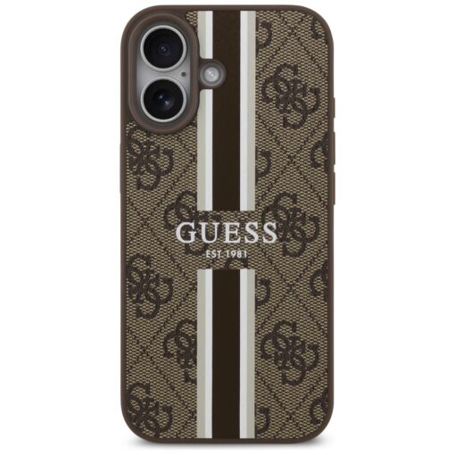 Guess 4G Printed Stripes MagSafe case for iPhone 17 brown - Image 3