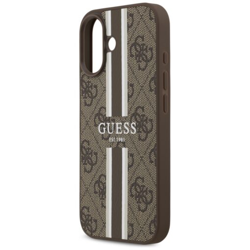 Guess 4G Printed Stripes MagSafe case for iPhone 17 brown - Image 6
