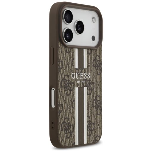 Guess 4G Printed Stripes MagSafe case for iPhone 17 Pro brown - Image 4