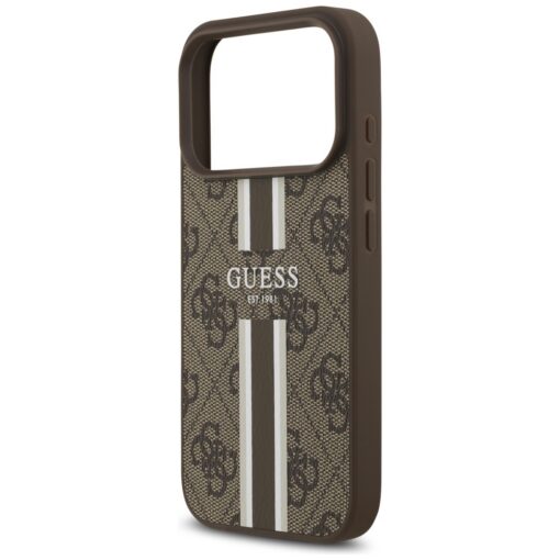 Guess 4G Printed Stripes MagSafe case for iPhone 17 Pro brown - Image 6