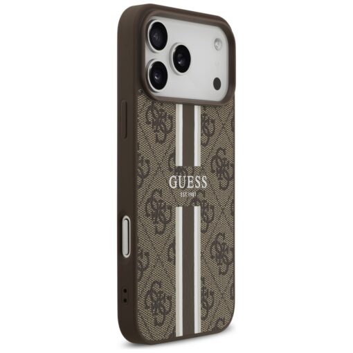Guess 4G Printed Stripes MagSafe case for iPhone 17 Pro Max brown - Image 4
