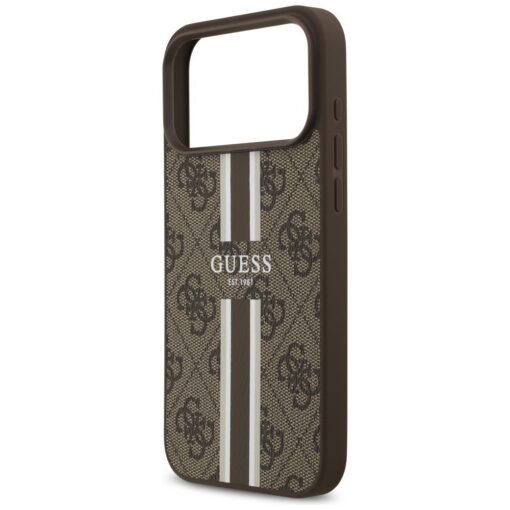 Guess 4G Printed Stripes MagSafe case for iPhone 17 Pro Max brown - Image 6