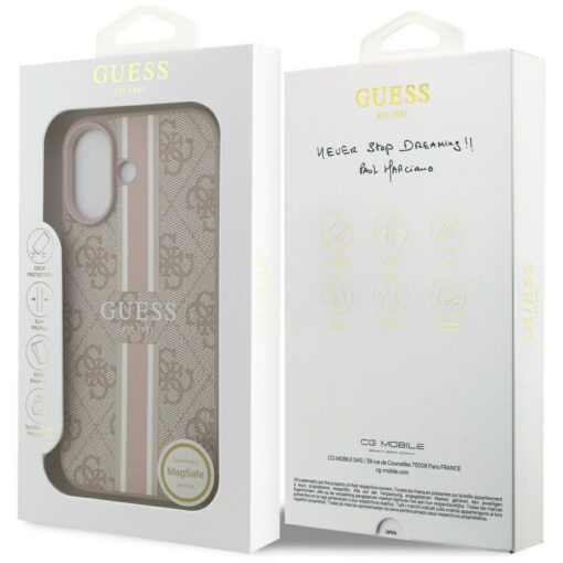 Guess 4G Printed Stripes MagSafe case for iPhone 17 pink - Image 8
