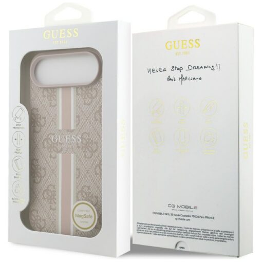 Guess 4G Printed Stripes MagSafe case for iPhone 17 Air pink - Image 8