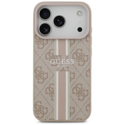 Guess 4G Printed Stripes MagSafe case for iPhone 17 Pro pink - Image 3