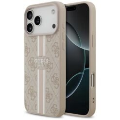 Guess 4G Printed Stripes MagSafe case for iPhone 17 Pro Max pink