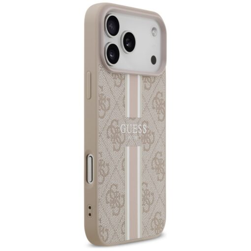 Guess 4G Printed Stripes MagSafe case for iPhone 17 Pro Max pink - Image 4