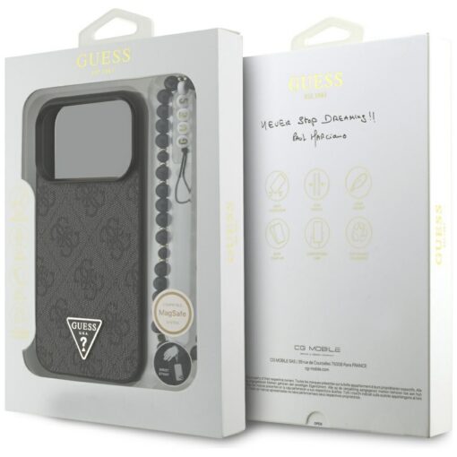 Guess 4G Strap Triangle Logo MagSafe case for iPhone 17 Pro black - Image 8