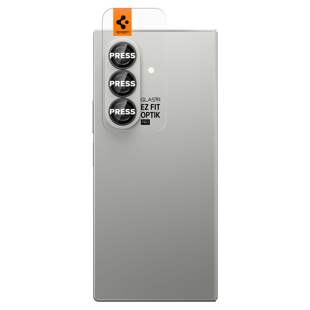 Tagakaamerate kaitseklaasid EZ Fit Optik Pro HD, Samsung Galaxy Z Fold7, komplektis 2tk, musta äärega, Spigen