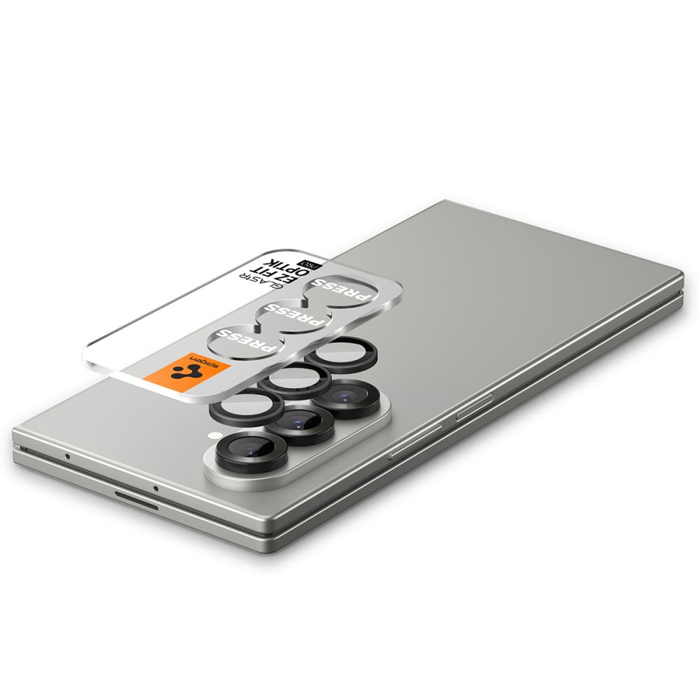 Tagakaamerate kaitseklaasid EZ Fit Optik Pro HD, Samsung Galaxy Z Fold7, komplektis 2tk, musta äärega, Spigen - Image 4