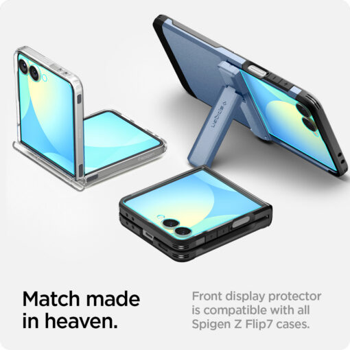 Kaitseklaas Glas.tR EZ Fit, Samsung Galaxy Z Flip7, komplektis 2tk, Spigen - Image 11