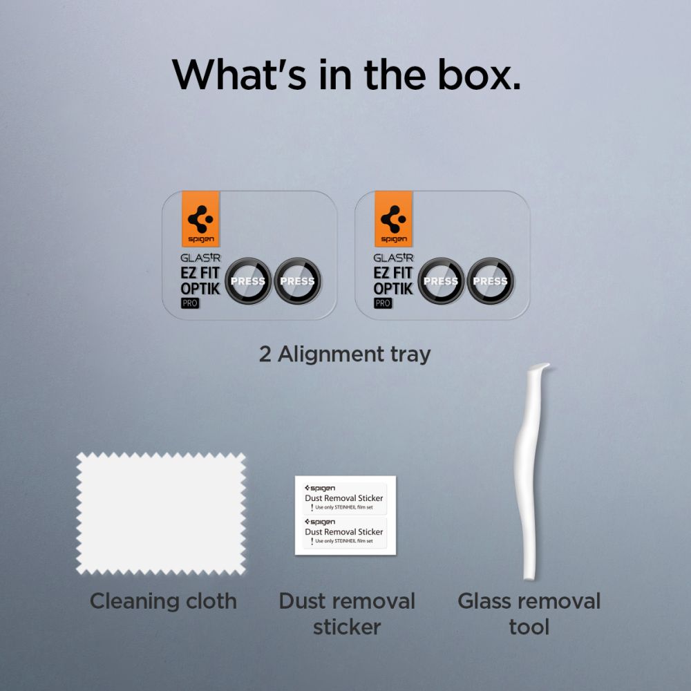 Tagakaamerate kaitseklaasid EZ Fit Optik Pro HD, Samsung Galaxy Z Flip7, komplektis 2tk, musta äärega, Spigen - Image 11