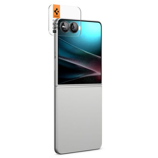 Tagakaamerate kaitseklaasid EZ Fit Optik Pro HD, Samsung Galaxy Z Flip7, komplektis 2tk, musta äärega, Spigen - Image 5
