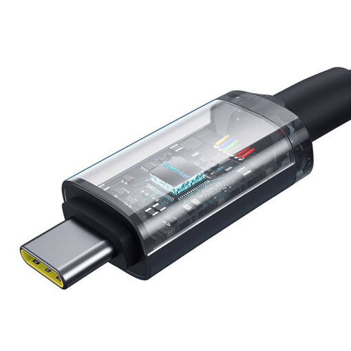 USB-kaabel USB-C otsik <-> USB-C otsik, 1.5m, 100W, 20Gbps, USB 3.2, must, vastupidav, Baseus - Image 6