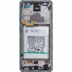LCD screen Samsung A725/A726 A72 4G/5G 2021 with touch screen with frame and battery Blue original (service pack)