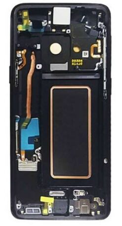 LCD screen Samsung G960F S9 with touch screen and frame Midnight Black original (service pack)