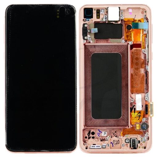 LCD screen Samsung G970F S10e with touch screen and frame Flamingo Pink/Rose original (service pack)