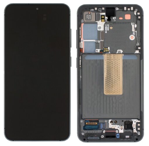 LCD screen Samsung S911 S23 5G with touch screen and frame Phantom Black original (used Grade B)
