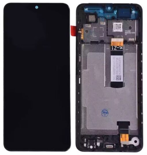 LCD screen Xiaomi Redmi A5 (Long Flex) with touch screen with frame Black original (service pack)