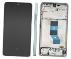 LCD screen Xiaomi Redmi Note 14 5G with touch screen with frame Coral Green original (service pack)