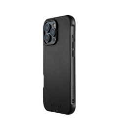 Kaitseümbris Shield Case, Apple iPhone 16 Pro Max, must, MagSafe, naturaalsest nahast tagaküljega, Mujjo
