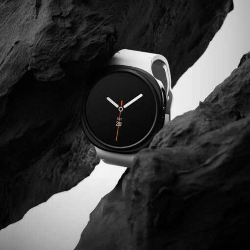Kaitseümbris Slim, Samsung Galaxy Watch8 44mm, komplektis 2tk, läbipaistev ja must, Ringke - Image 5