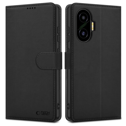 Kaitseümbris kaanega Wallet, Xiaomi Poco F7, must, Tech-Protect