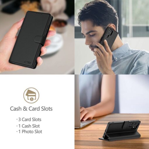 Kaitseümbris kaanega Wallet, Xiaomi Poco F7, must, Tech-Protect - Image 4
