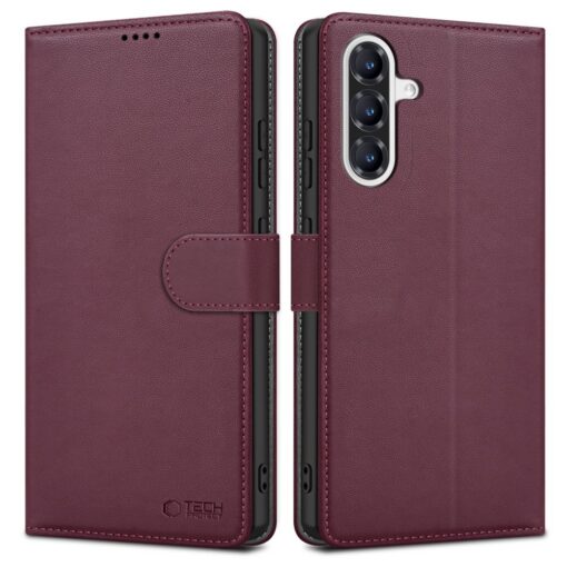 Kaitseümbris kaanega Wallet, Samsung Galaxy A36 5G, tumepunane, Tech-Protect