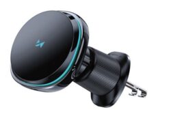 Wireless car charger+holder Wozinsky (WCT5-6S2Y) Magnetic (MagSafe 15W) for using on ventilation grille black