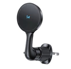 Wireless car charger+holder Wozinsky (WCT5-6S4Y) Magnetic (MagSafe 15W) for using on ventilation grille black