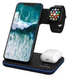 Wireless charging station Canyon 3in1 (CNS-WCS303B) (15W) black