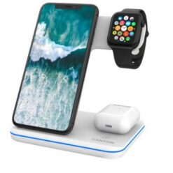 Wireless charging station Canyon 3in1 (CNS-WCS303W) (15W) white
