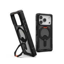 Kaitseümbris Plasma XTE, Apple iPhone 17 Pro, must/oranž, MagSafe ühilduv, tugijalaga, Urban Armor Gear (UAG)