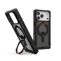 Kaitseümbris Plasma XTE, Apple iPhone 17 Pro Max, must/oranž, MagSafe ühilduv, tugijalaga, Urban Armor Gear (UAG)