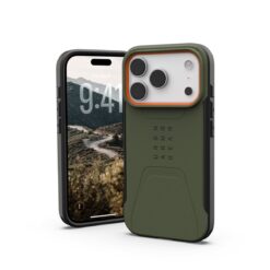 Kaitseümbris Civilian, Apple iPhone 17 Pro, militaarroheline/oranž, MagSafe ühilduv, Urban Armor Gear (UAG)