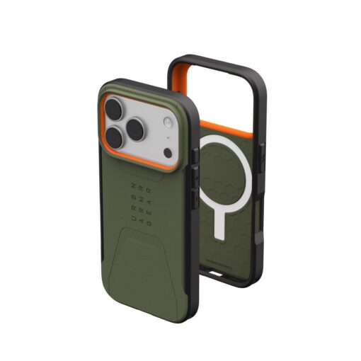 Kaitseümbris Civilian, Apple iPhone 17 Pro, militaarroheline/oranž, MagSafe ühilduv, Urban Armor Gear (UAG) - Image 3