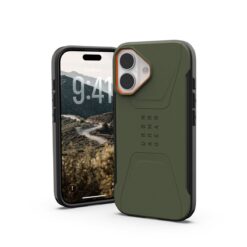 Kaitseümbris Civilian, Apple iPhone 17, militaarroheline/oranž, MagSafe ühilduv, Urban Armor Gear (UAG)